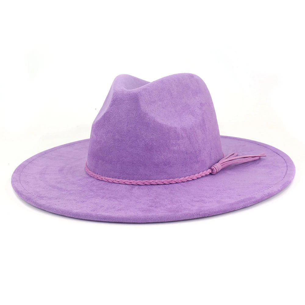 Wide Brim Vegan Suede Blank Hat - Customizable Boho Rancher Fedora - USA MOQ 25PCS