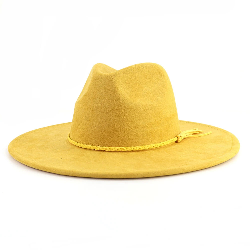 Wide Brim Vegan Suede Blank Hat - Customizable Boho Rancher Fedora - USA MOQ 25PCS