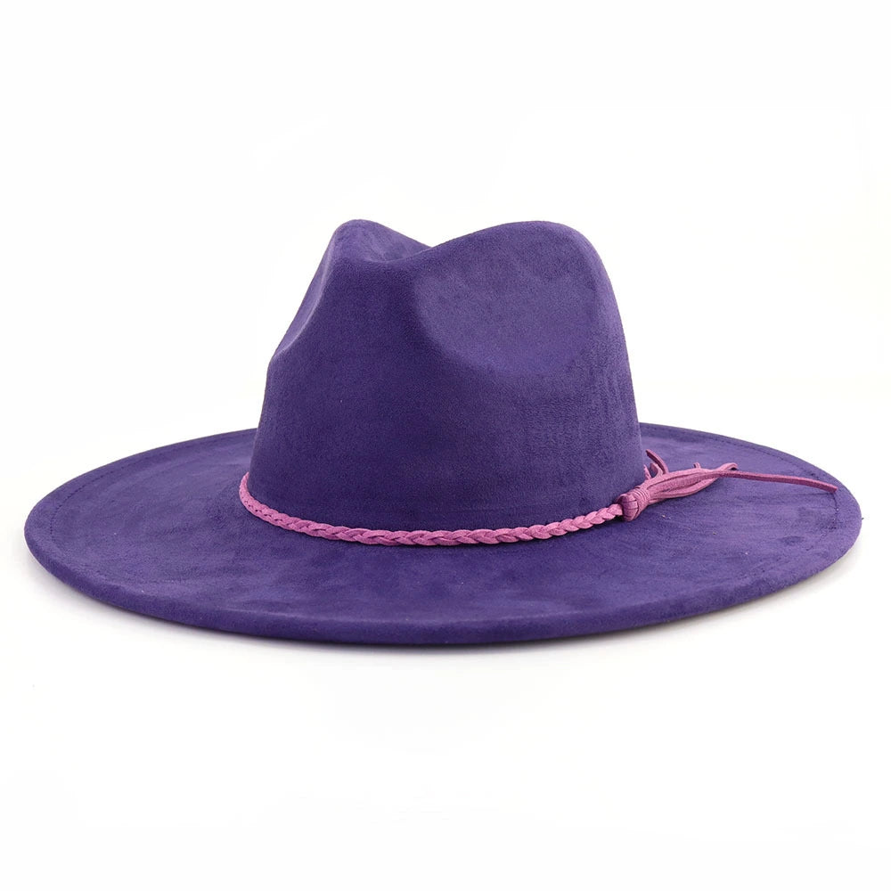 Wide Brim Vegan Suede Blank Hat - Customizable Boho Rancher Fedora - USA MOQ 25PCS
