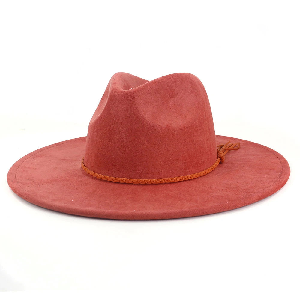 Wide Brim Vegan Suede Blank Hat - Customizable Boho Rancher Fedora - USA MOQ 25PCS