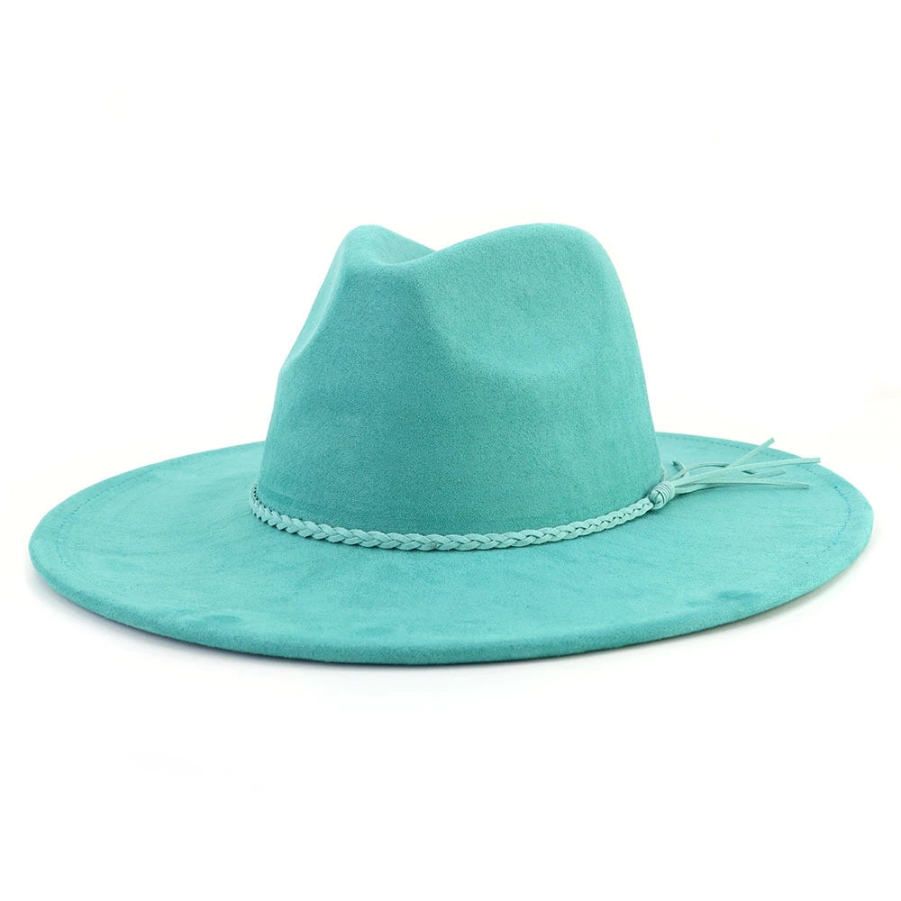 Wide Brim Vegan Suede Blank Hat - Customizable Boho Rancher Fedora - USA MOQ 25PCS