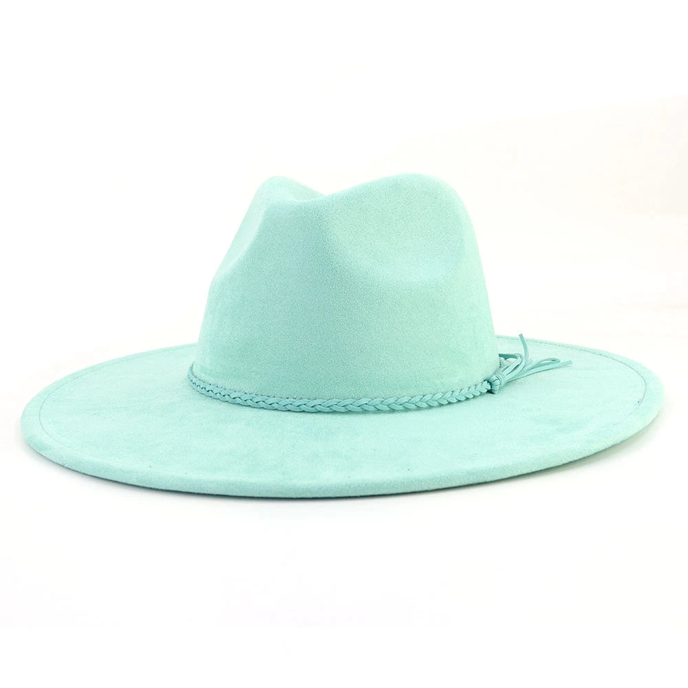 Wide Brim Vegan Suede Blank Hat - Customizable Boho Rancher Fedora - USA MOQ 25PCS