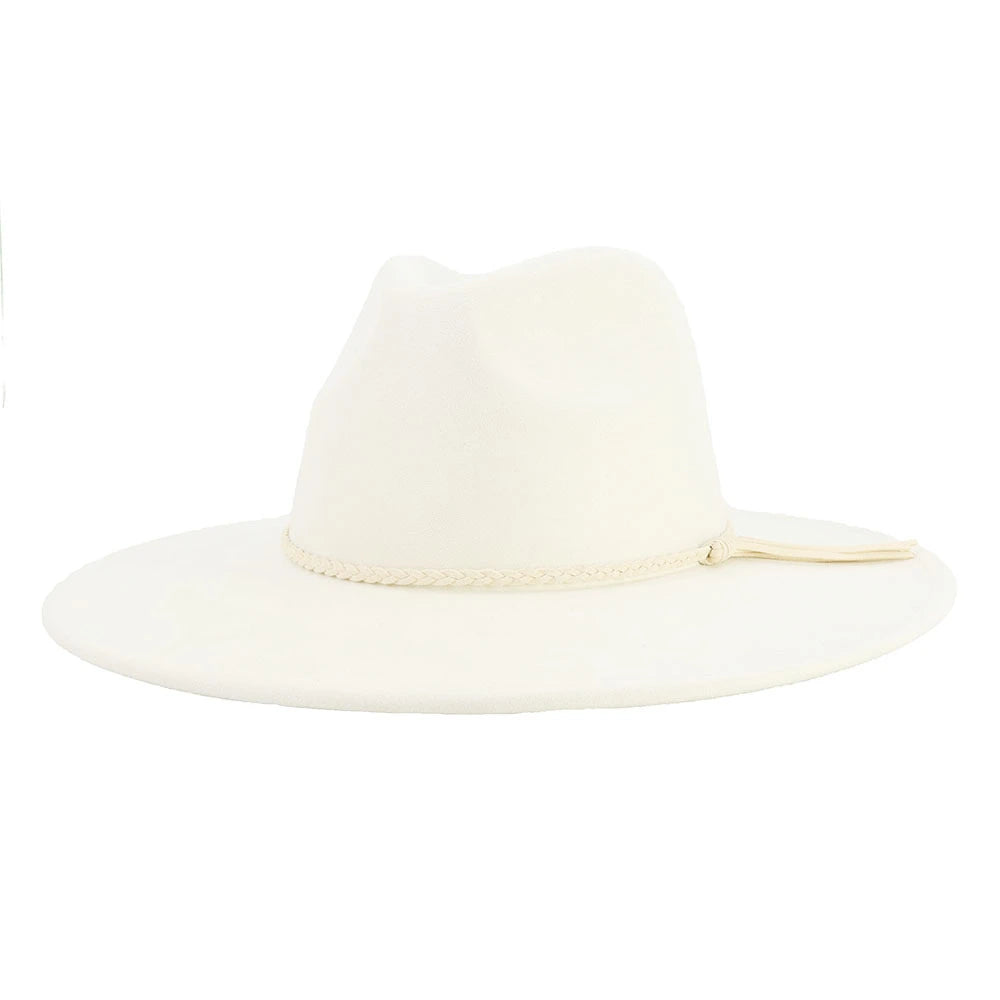 Wide Brim Vegan Suede Blank Hat - Customizable Boho Rancher Fedora - USA MOQ 25PCS