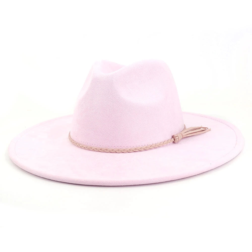 Wide Brim Vegan Suede Blank Hat - Customizable Boho Rancher Fedora - USA MOQ 25PCS