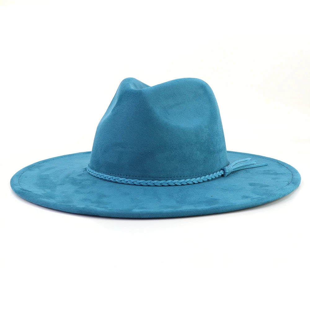 Wide Brim Vegan Suede Blank Hat - Customizable Boho Rancher Fedora - USA MOQ 25PCS