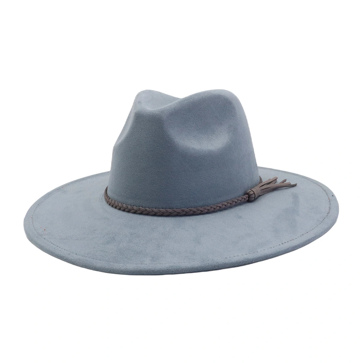 Wide Brim Vegan Suede Blank Hat - Customizable Boho Rancher Fedora - USA MOQ 25PCS