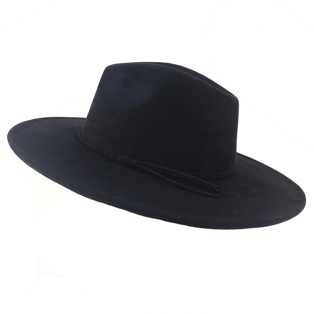 Wide Brim Vegan Suede Blank Hat - Customizable Boho Rancher Fedora - USA MOQ 25PCS
