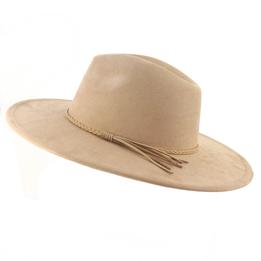 Wide Brim Vegan Suede Blank Hat - Customizable Boho Rancher Fedora - USA MOQ 25PCS