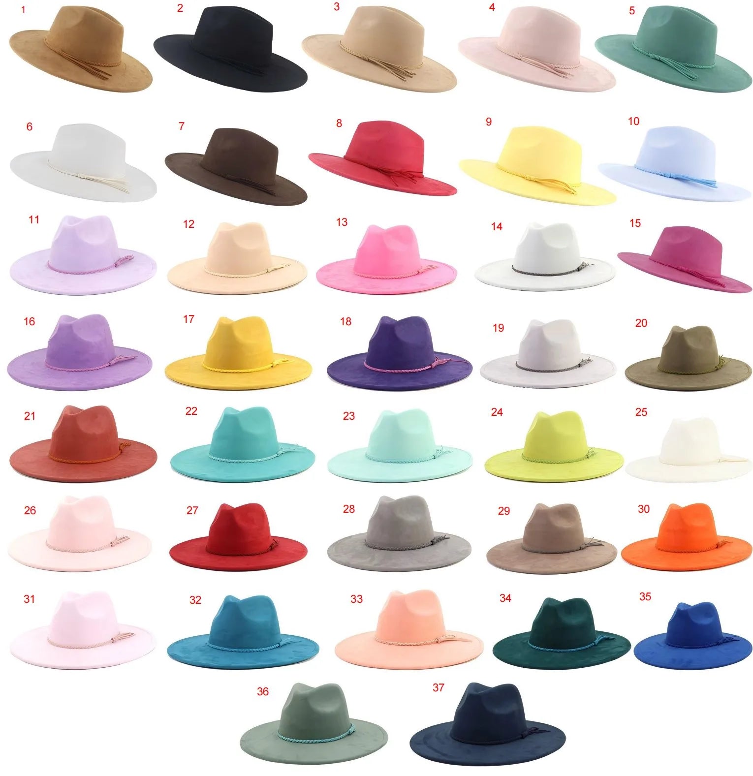 30 pcs Vegan Suede Hat Blank, Hat for Burning, Hat Pyrography, Fedora Hat, Wide Brim Hat, Hat for Engraving