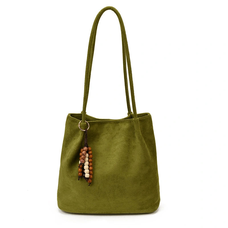 Women's Suede Bag Commuter Tote Bag