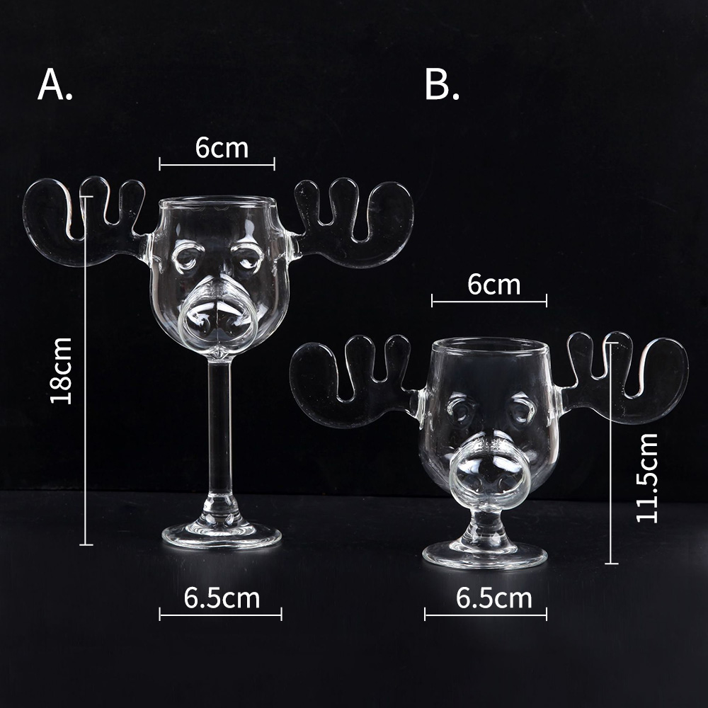 24pcs Christmas Vacation Moose Mug 8oz Glass Cup Wholesale | Subler