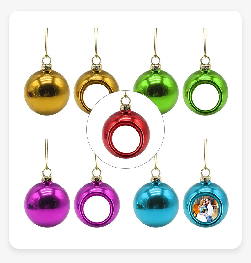 50pcs Sublimation Blank Plastic Christmas Balls Ornaments 2.36"/3.15" Wholesale | Subler